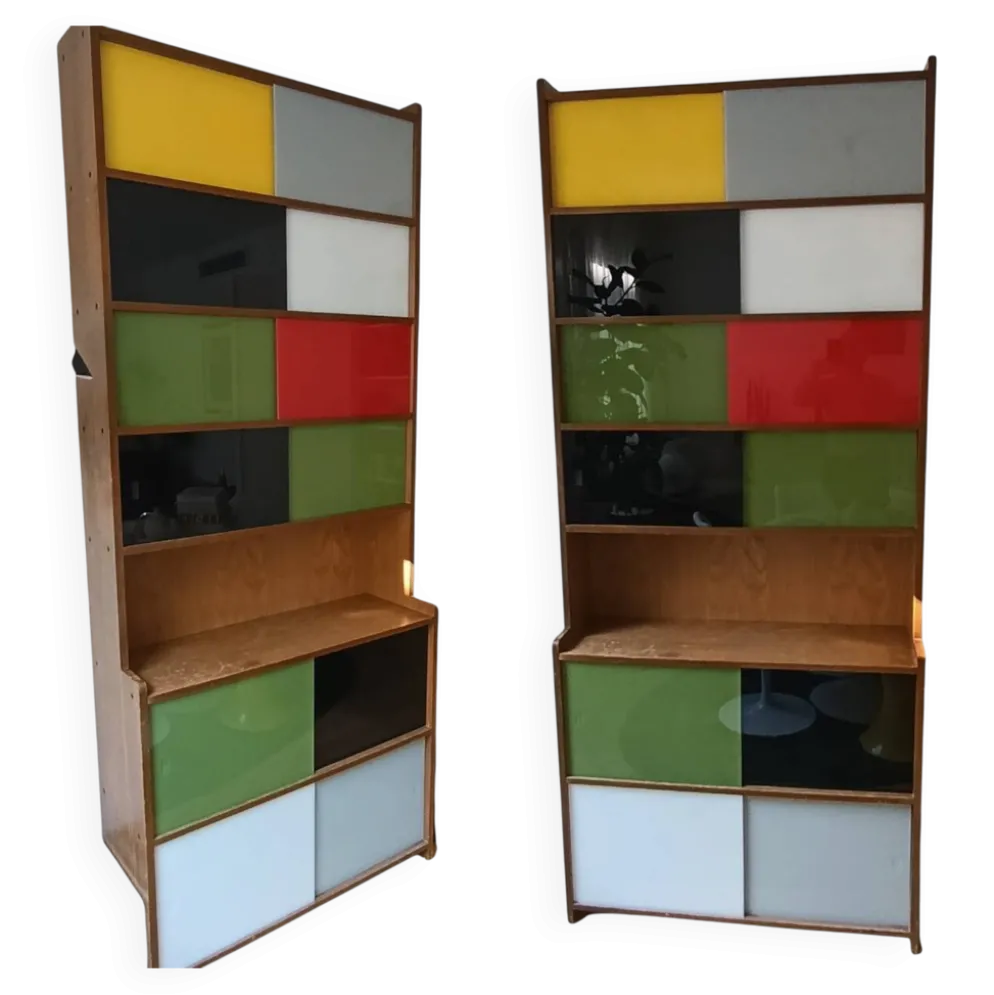 Bibliothèque "Oscar" de Didier Rozaffy, années 60/70