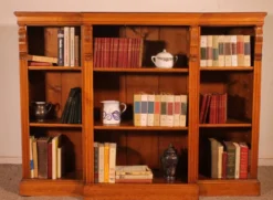 bibliothèque ouverte en chêne claire-19° siècle