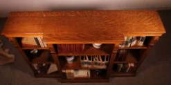 bibliothèque ouverte en chêne claire-19° siècle