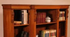 bibliothèque ouverte en chêne claire-19° siècle