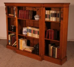 bibliothèque ouverte en chêne claire-19° siècle