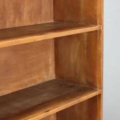 Bibliothèque ouverte en noyer avec balustrade - Italie XXe siècle