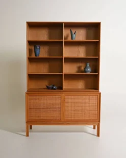 Bibliothèque par Alf Svensson pour Bjästa Möbelfabrik, années 1960.