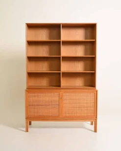 Bibliothèque par Alf Svensson pour Bjästa Möbelfabrik, années 1960.