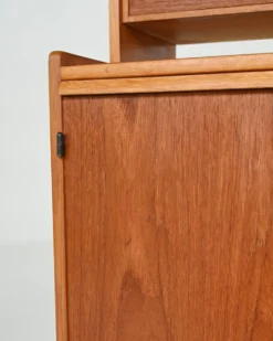 Bibliothèque scandinave avec cabinet, années 1960
