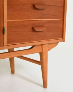 Bibliothèque scandinave avec cabinet, années 1960