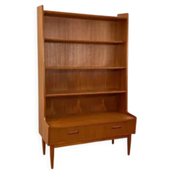Bibliothèque scandinave en teck signé Brdr. Larsens Møbelfabrik, Danemark 1960s