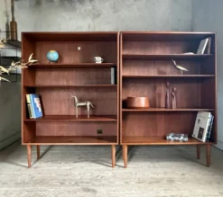 Bibliothèque scandinave vintage en teck de Borge Mogensen