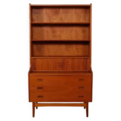 Bibliothèque, secrétaire vintage en teck Johannes Sorth