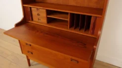 Bibliothèque, secrétaire vintage en teck Johannes Sorth