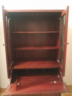 Bibliothèque secrétaire vitrine Art déco vintage – années 1940/1950