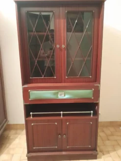Bibliothèque secrétaire vitrine Art déco vintage – années 1940/1950