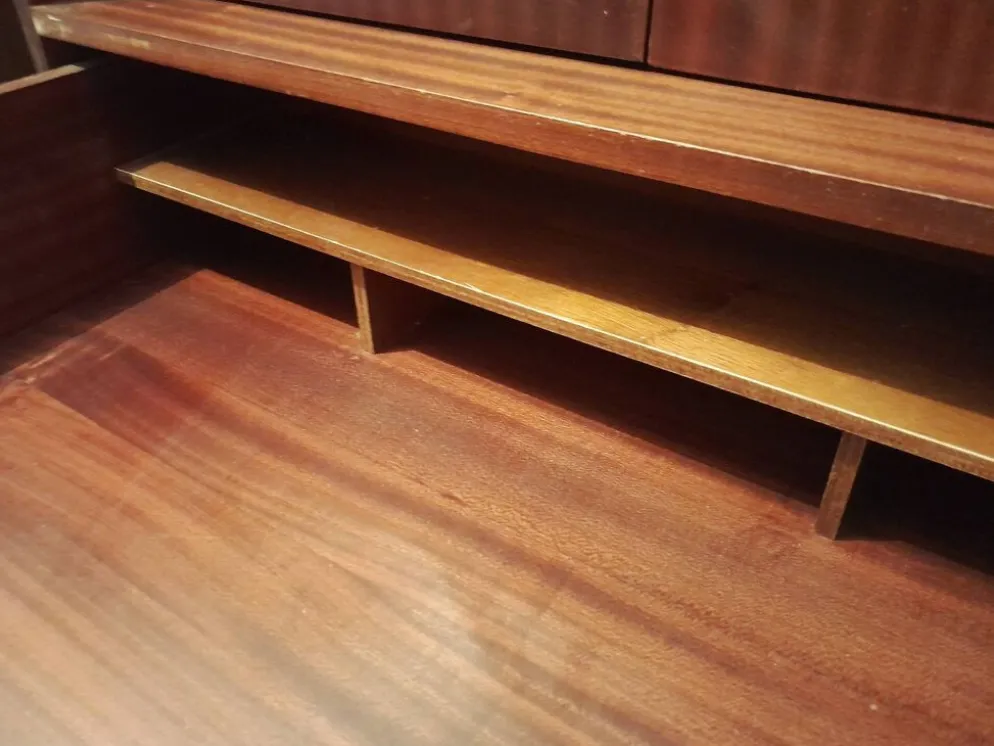 Bibliothèque secrétaire vitrine Art déco vintage – années 1940/1950