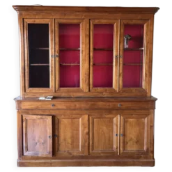 Bibliothèque sur buffet 2 corps, 4 portes