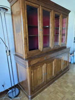 Bibliothèque sur buffet 2 corps, 4 portes