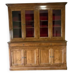 Bibliothèque sur buffet 2 corps, 4 portes