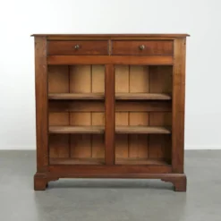 Bibliothèque / étagère en chêne anglais antique du milieu du 19e siècle