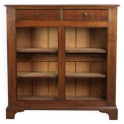 Bibliothèque / étagère en chêne anglais antique du milieu du 19e siècle
