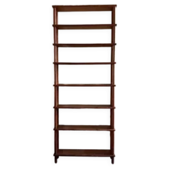 Bibliothèque 8 étagères en bois foncé
