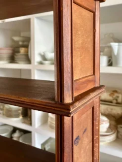 Bibliothèque 8 étagères en bois foncé