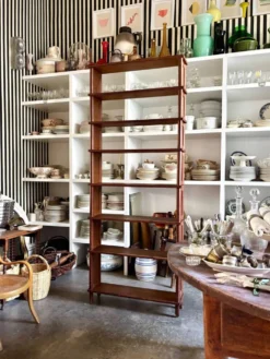 Bibliothèque 8 étagères en bois foncé