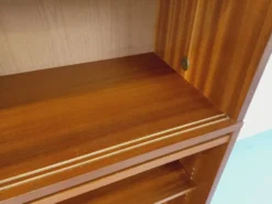 Bibliothèque étagère vintage en bois style teck des années 60