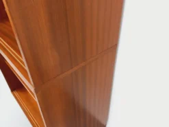 Bibliothèque étagère vintage en bois style teck des années 60