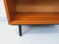 Bibliothèque étagère vintage en bois style teck des années 60