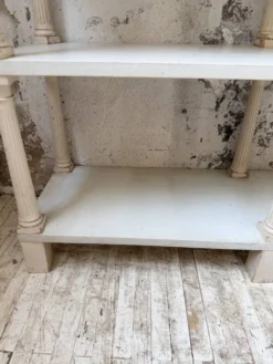 Bibliothèque, étagère XL Napoléon en bois patiné blanc