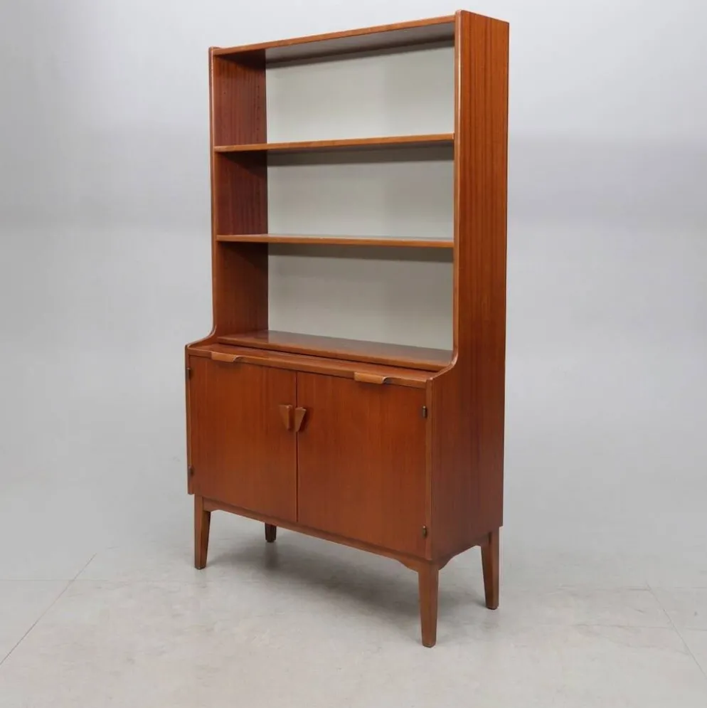Bibliothèque vintage en acajou Hugo Troeds, Suède, années 1960
