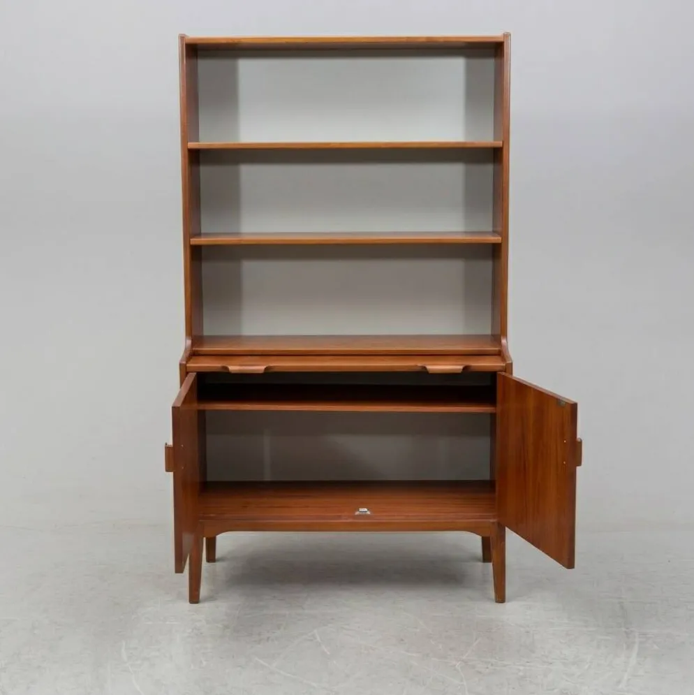 Bibliothèque vintage en acajou Hugo Troeds, Suède, années 1960