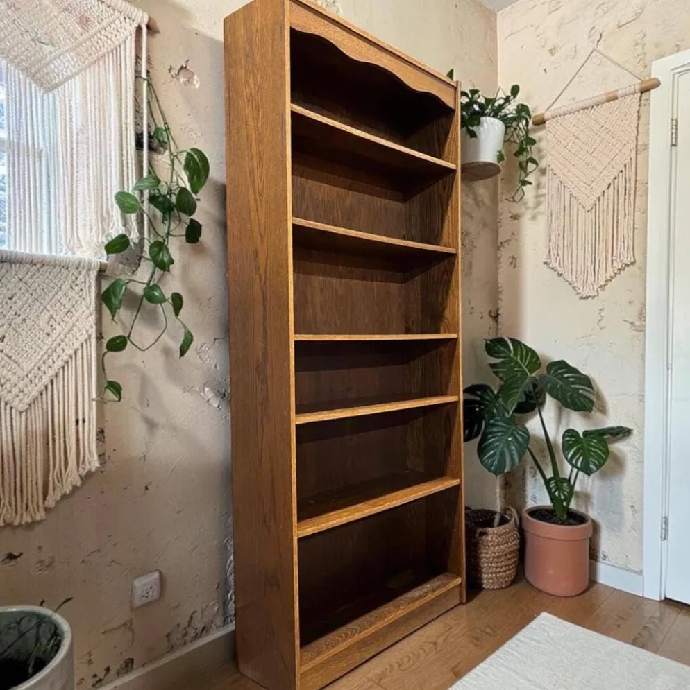 Bibliothèque vintage en bois / étagère