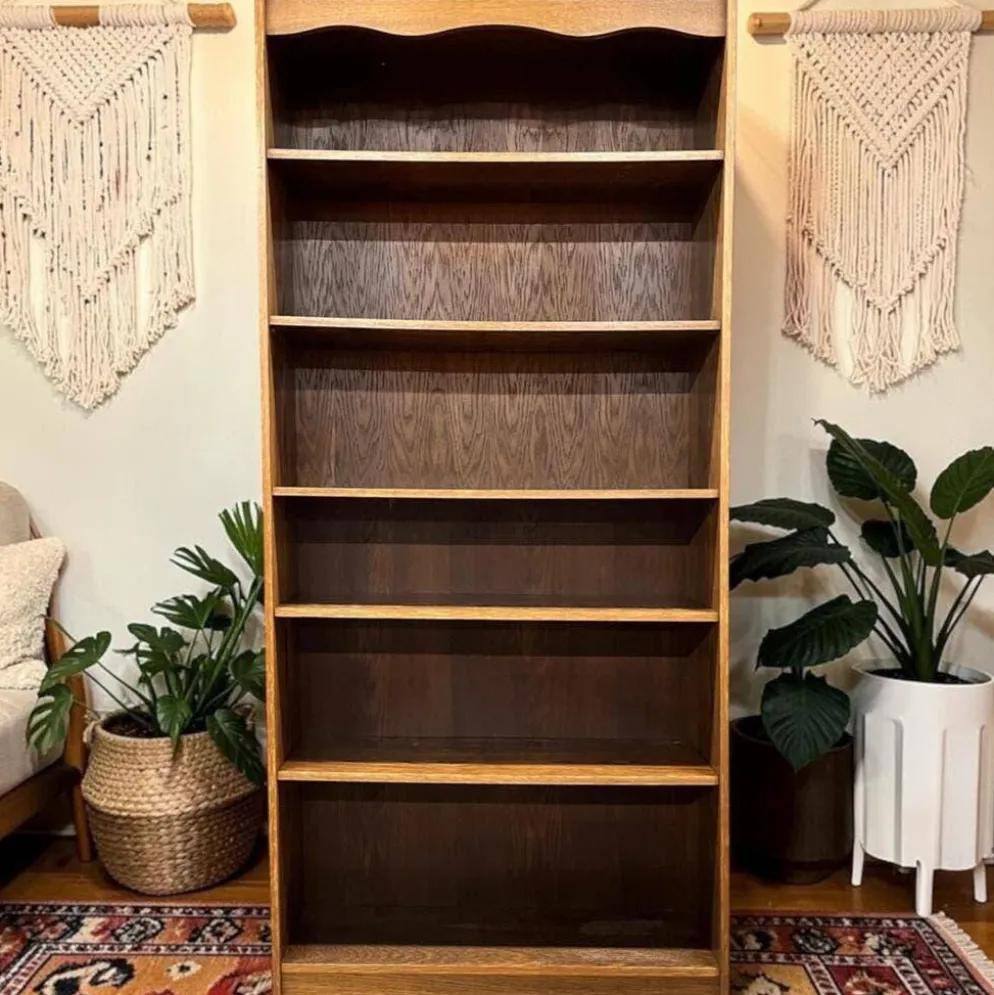 Bibliothèque vintage en bois / étagère