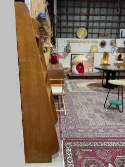 Bibliothèque vintage en chêne design des années 50