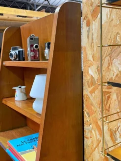 Bibliothèque vintage en chêne design des années 50