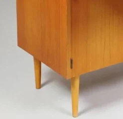 Bibliothèque vintage en teck avec secrétaire abattant, années 60