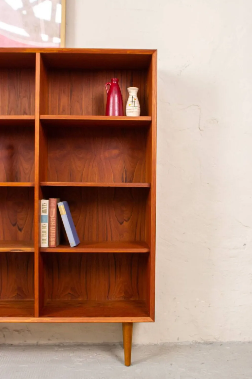 Bibliothèque vintage en teck danois highboard mid-century