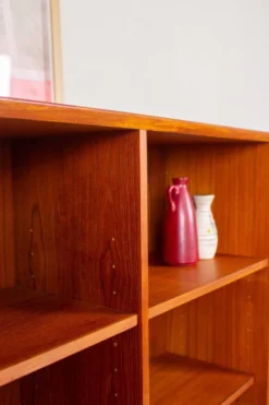 Bibliothèque vintage en teck danois highboard mid-century