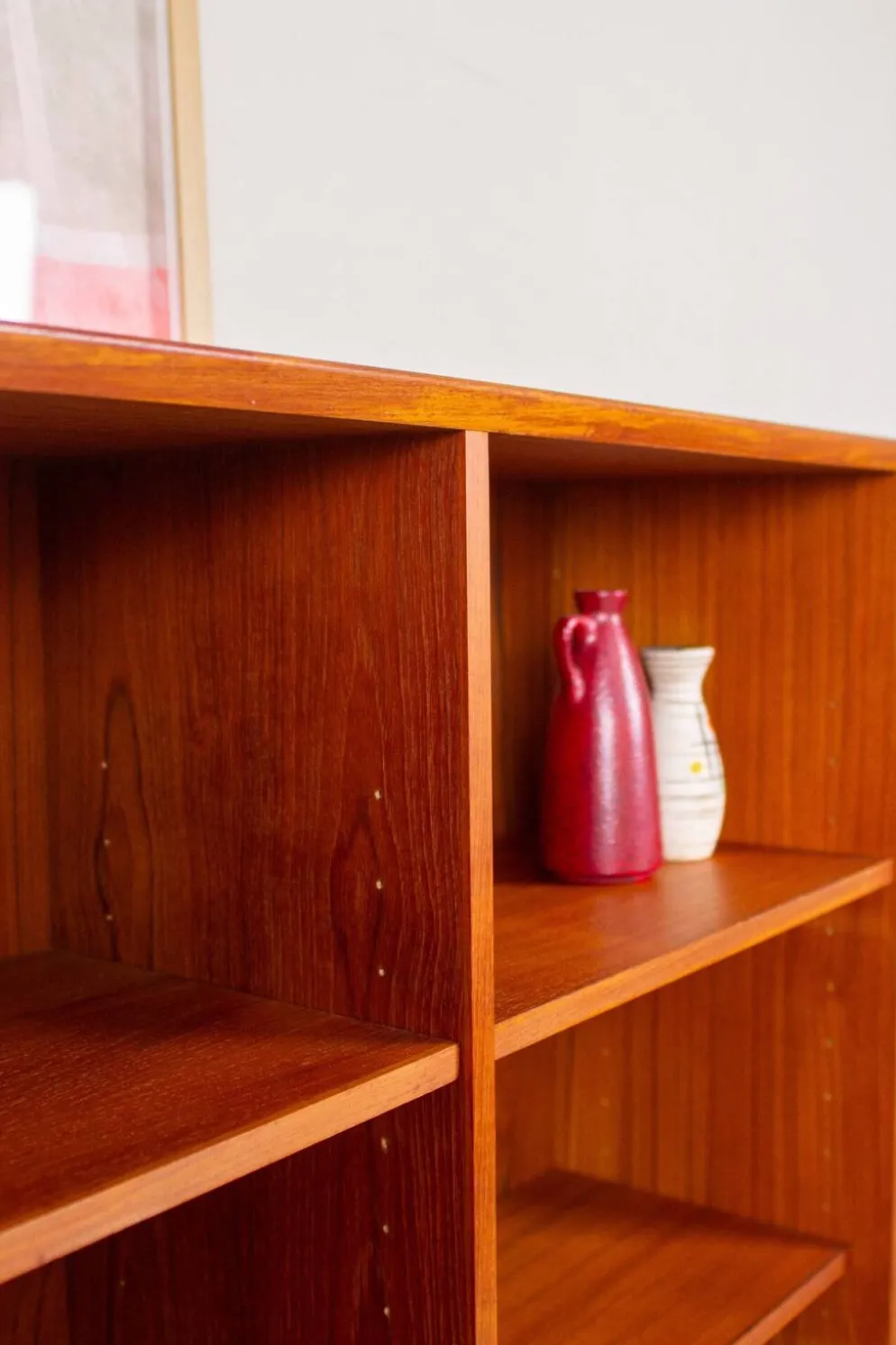 Bibliothèque vintage en teck danois highboard mid-century
