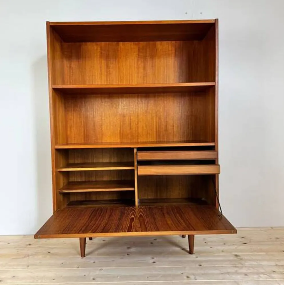 Bibliothèque vintage en teck, Danemark années 60