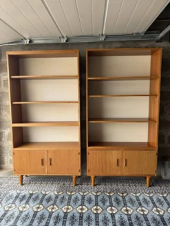 Bibliothèque vintage scandinave en teck, 1970