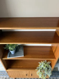Bibliothèque vintage scandinave en teck, 1970