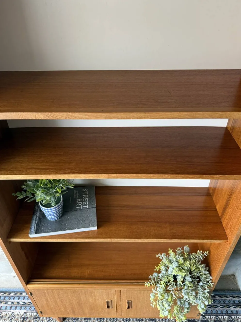 Bibliothèque vintage scandinave en teck, 1970