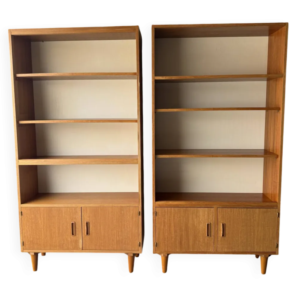 Bibliothèque vintage scandinave en teck, 1970
