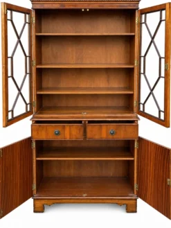 Bibliothèque vitrine anglais vintage 19ème
