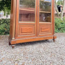 BIBLIOTHÈQUE VITRINE EN ACAJOU DE STYLE LOUIS XVI XIX EME SIÈCLE