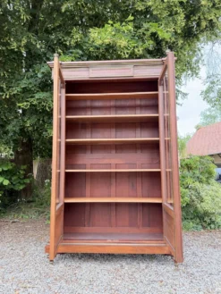 BIBLIOTHÈQUE VITRINE EN ACAJOU DE STYLE LOUIS XVI XIX EME SIÈCLE