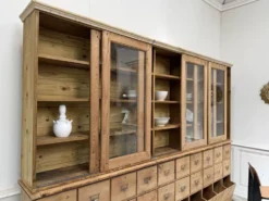 Bibliothèque vitrine meuble d'atelier 1940