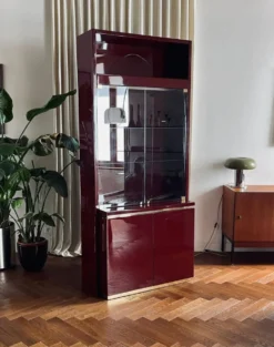 Bibliothèque/vitrine Éric Maville pour Roche Bobois vintage années 70