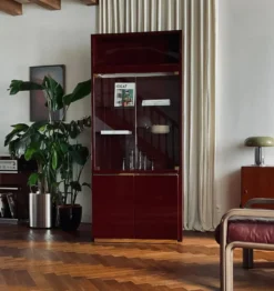 Bibliothèque/vitrine Éric Maville pour Roche Bobois vintage années 70